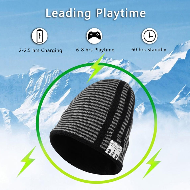 Cappello lavorato a maglia a righe calde Bluetooth, supporta la risposta al telefono, lo scatto di foto Bluetooth e la riproduzione di musica