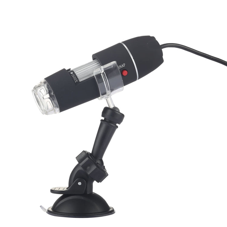 1600X Magnifying Glass 0.3MP HD Image Sensor 2 in 1 USB Digital Microscope with 8 LEDs and Professional Stand, 1600X