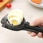 Utensile da cucina portatile multifunzionale Utensile da cucina Frutta Verdura Uovo Fungo Kiwi Pomodoro Limone Fragola Affettatrice in acciaio inossidabile, Egg Slicer 3
