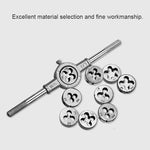 Set di combinazioni di maschi e matrici multi-specifiche da 20 pezzi. Chiave per maschiatura metrica manuale, argano, 20 PCS