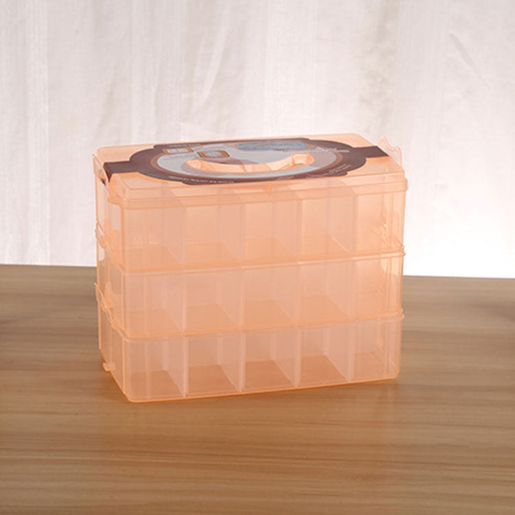 Scatola portaoggetti grande a tre strati, grande 36 slot, accessori artigianali in plastica, barba, scatola portaoggetti per gioielli, contenitore, organizer per la casa