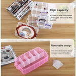 Scatola portaoggetti grande a tre strati, grande 36 slot, accessori artigianali in plastica, barba, scatola portaoggetti per gioielli, contenitore, organizer per la casa