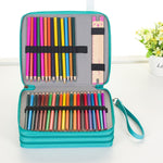 Astuccio per matite colorate con 96 slot. Organizer per portamatite in pelle PU, disegno, schizzo, acquerello, con cinturino da polso, 96 Slots Black, 96 Slots Gray, 96 Slots Magenta, 96 Slots Mint Green, 96 Slots Brown
