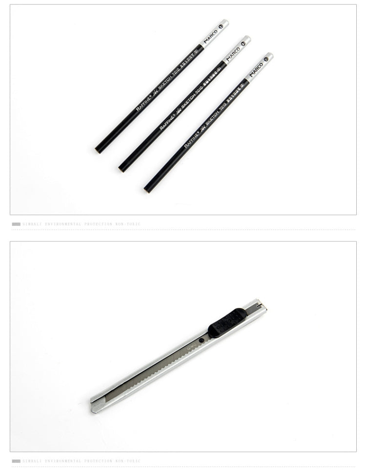 Strumenti per schizzi per principianti (18 matite per schizzi + matita carboncino + gomme + tenda per penna + coltello artistico) Set per schizzi, Sketching Set
