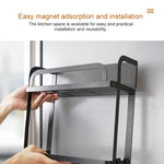Supporto portaoggetti magnetico per frigorifero a strato singolo da cucina, Single Layer