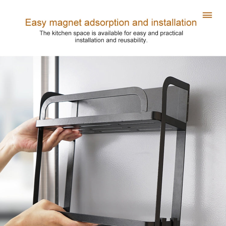 Supporto portaoggetti magnetico per frigorifero a strato singolo da cucina, Single Layer