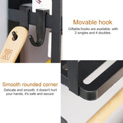 Supporto portaoggetti magnetico per frigorifero a doppio strato da cucina, Double Layers