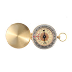 Tasca portatile in ottone da campeggio Escursionismo Display luminoso dorato Bussola Navigazione Attività all'aperto Guida di puntamento, G50