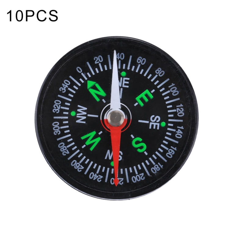 10 pz 40 mm sport all'aria aperta campeggio escursionismo puntatore guida bussola in plastica navigazione per escursionisti, consegna colore casuale, 40mm