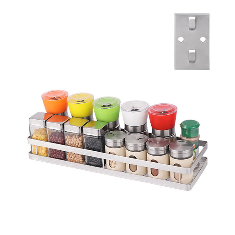 Supporto per condimenti da appendere per scaffale da cucina a parete in acciaio inossidabile 304, Seasoning Holder