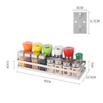Supporto per condimenti da appendere per scaffale da cucina a parete in acciaio inossidabile 304, Seasoning Holder