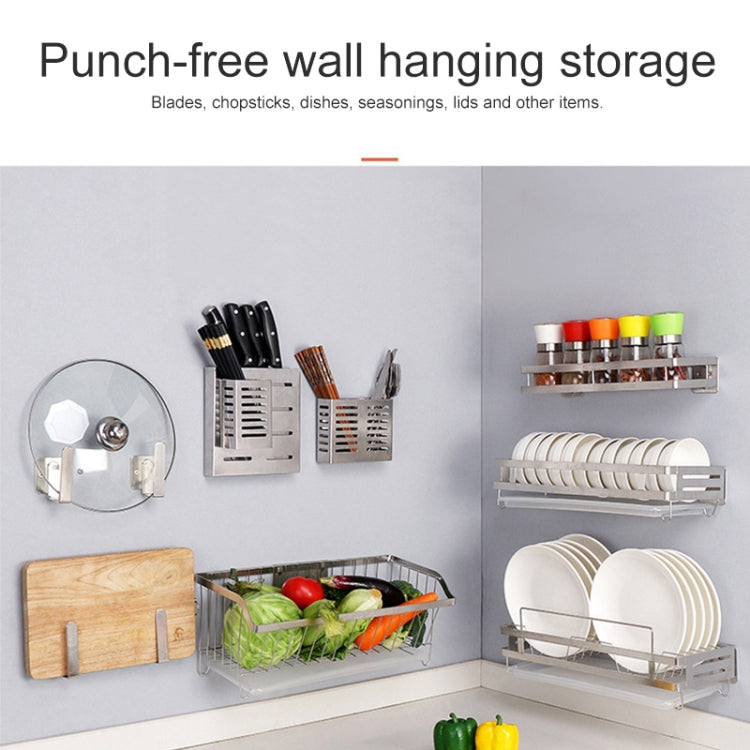 Supporto per condimenti da appendere per scaffale da cucina a parete in acciaio inossidabile 304, Seasoning Holder