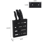 Porta Kinfe sospeso per scaffale da cucina in acciaio inossidabile a parete, Kinfe Holder