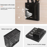 Porta Kinfe sospeso per scaffale da cucina in acciaio inossidabile a parete, Kinfe Holder