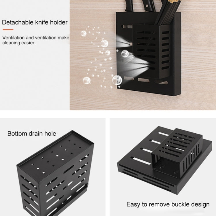 Supporto per contenitore per bacchette Kinfe appeso a parete in acciaio inossidabile, Kinfe Chopsticks Canister Holder