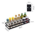 Supporto per condimenti sospeso per scaffale da cucina in acciaio inossidabile a parete, Seasoning Holder