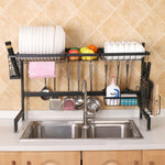 Portaoggetti scolapiatti cucina in acciaio inox 62 cm
