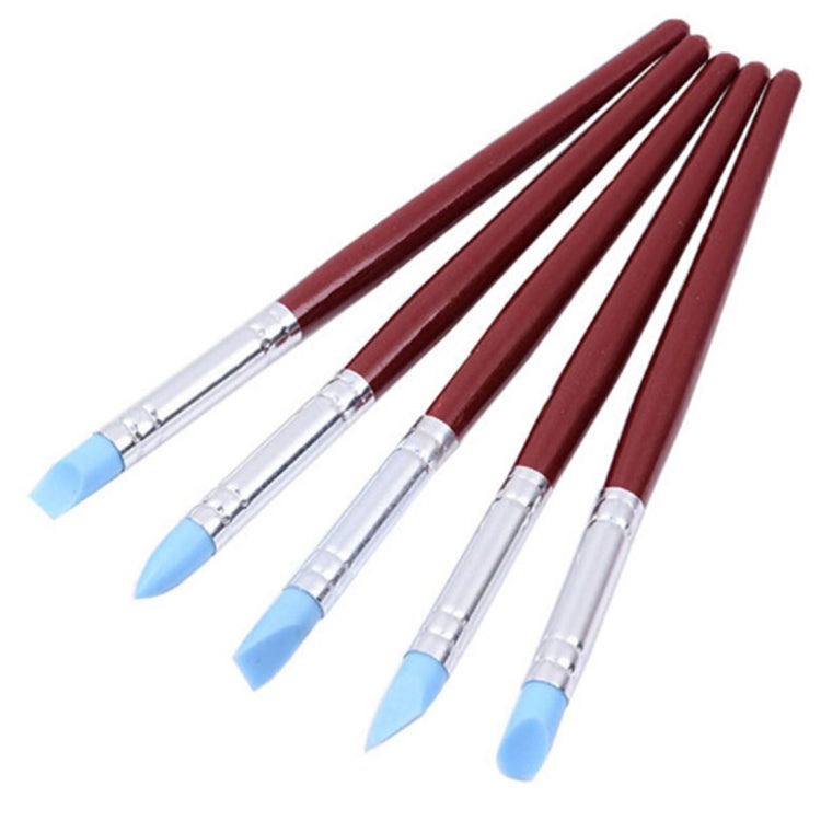 5 pezzi punta in gomma flessibile strumento per rientranza argilla ceramica modellatore per scolpire l'argilla, XPC-3203