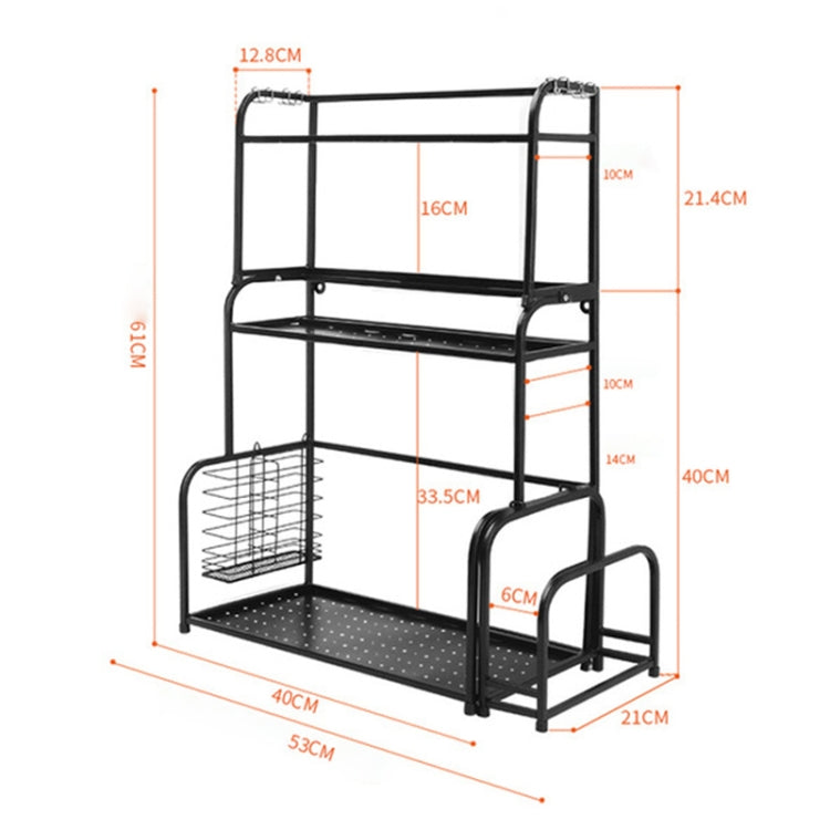 Scaffale per condimenti a tre strati da cucina multifunzione da 40 cm, 40cm Three Layers