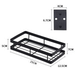 Scaffale per condimenti per montaggio a parete senza punzonatura da cucina da 25 cm, 25cm