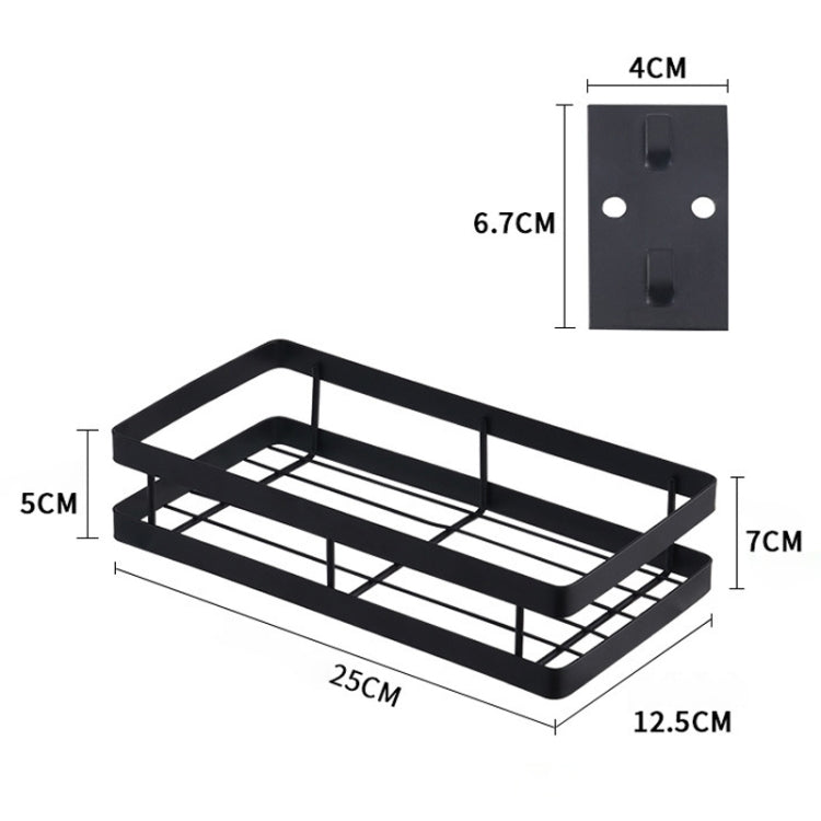 Scaffale per condimenti per montaggio a parete senza punzonatura da cucina da 25 cm, 25cm