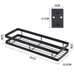Scaffale per condimenti per montaggio a parete senza punzonatura da cucina da 40 cm, 40cm