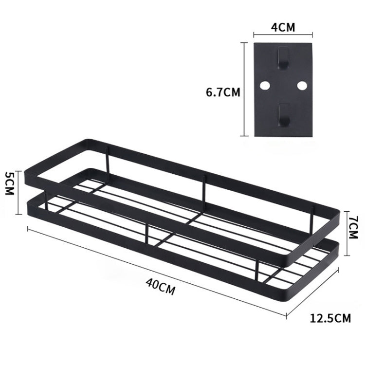Scaffale per condimenti per montaggio a parete senza punzonatura da cucina da 40 cm, 40cm