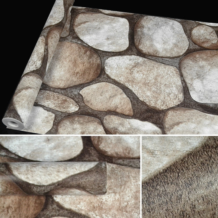Boulder Creative 3D Stone Brick Decorazione Carta da parati Adesivi Camera da letto Soggiorno Parete Carta da parati impermeabile Rotolo, Dimensioni: 45 x 1000 cm, Boulder