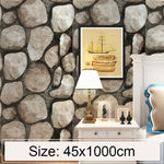 Boulder Creative 3D Stone Brick Decorazione Carta da parati Adesivi Camera da letto Soggiorno Parete Carta da parati impermeabile Rotolo, Dimensioni: 45 x 1000 cm, Boulder