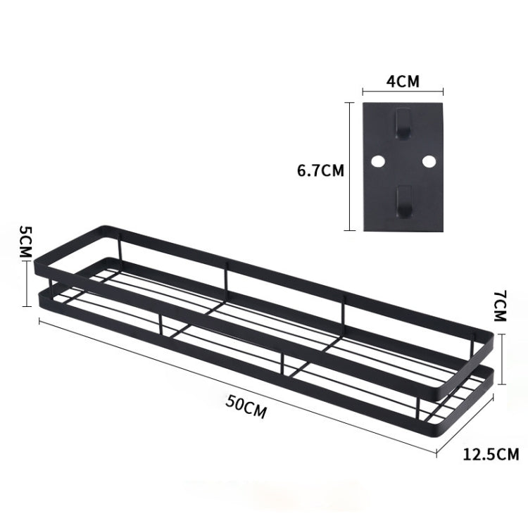 Scaffale per condimenti da parete per montaggio a parete senza perforazione da cucina da 50 cm, 50cm