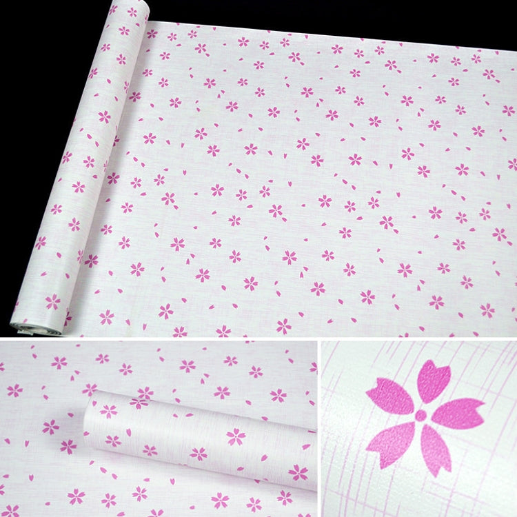 Polvere di fiori di ciliegio Creativo 3D Pietra Decorazione di mattoni Adesivi per carta da parati Camera da letto Soggiorno Parete Carta da parati impermeabile Rotolo, Dimensioni: 45 x 1000 cm, Powder cherry blossom