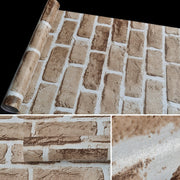 Retro Brick Creative 3D Stone Brick Decorazione Carta da parati Adesivi Camera da letto Soggiorno Parete Carta da parati impermeabile Rotolo, Dimensioni: 45 x 1000 cm, Retro brick
