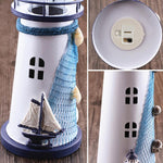 Faro flash fatto a mano in ferro creativo stile mediterraneo, consegna in stile casuale, dimensioni: 14,5 * 6,5 cm, Size: 14.5*6.5cm