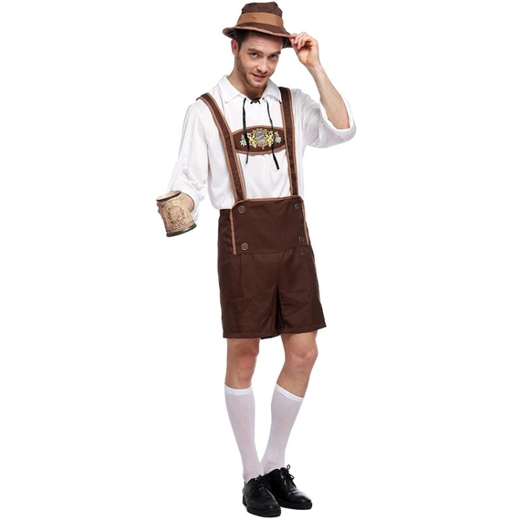 Costume di Halloween Uomo Costume da birra Oktoberfest Abiti stile inglese Performance sul palco Abbigliamento cosplay, Taglia:M, Busto: 96 cm, Girovita: 90 cm, Lunghezza vestiti: 67 cm, Pantaloni lunghi: 49 cm, Size: M Adult