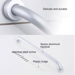 Bracciolo da bagno in alluminio Space da 50 cm, sicuro e senza barriere, 50cm