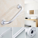 Bracciolo da bagno in alluminio Space da 50 cm, sicuro e senza barriere, 50cm