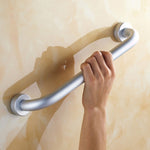 Bracciolo da bagno in alluminio Space da 50 cm, sicuro e senza barriere, 50cm