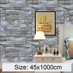 Qingshi Creativo 3D Pietra Decorazione di mattoni Carta da parati Adesivi Camera da letto Soggiorno Parete Carta da parati impermeabile Rotolo, Dimensioni: 45 x 1000 cm, Qingshi