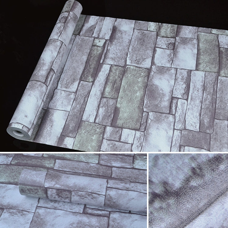 Qingshi Creativo 3D Pietra Decorazione di mattoni Carta da parati Adesivi Camera da letto Soggiorno Parete Carta da parati impermeabile Rotolo, Dimensioni: 45 x 1000 cm, Qingshi