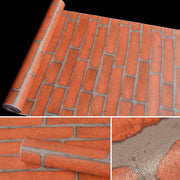 Piccolo mattone giallo creativo 3D pietra decorazione mattoni carta da parati adesivi camera da letto soggiorno parete carta da parati impermeabile rotolo, dimensioni: 45 x 1000 cm, 3D Stone Brick