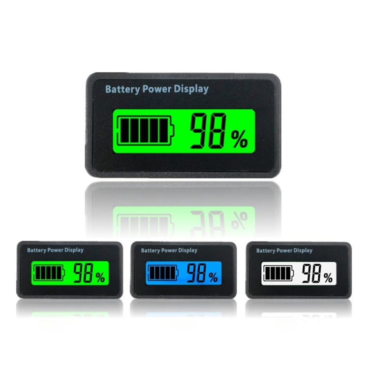 H5 12V-48V Lead Acid Battery Voltage Tester Percent Voltmeter Lithium Battery Status Indicator, 12V-48V White Light, 12V-48V Blue Light, 12V-48V Green Light