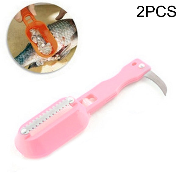 Raschietto per pesce da cucina, 2 pezzi, coltello per piallare a squame con coperchio, 20x5.2cm Pink, 20x5.2cm Green, 20x5.2cm Blue