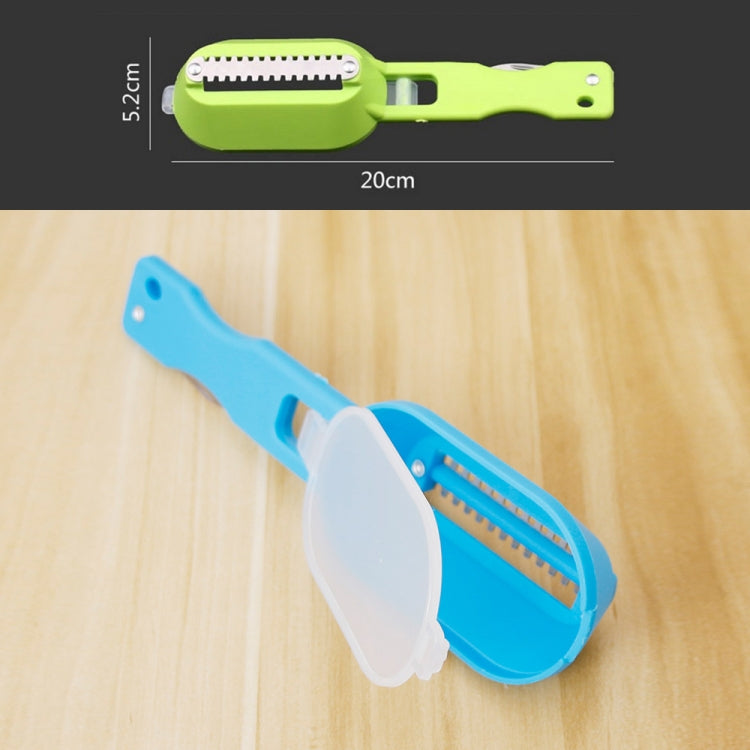 Raschietto per pesce da cucina, 2 pezzi, coltello per piallare a squame con coperchio, 20x5.2cm Pink, 20x5.2cm Green, 20x5.2cm Blue