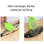 Raschietto per pesce da cucina, 2 pezzi, coltello per piallare a squame con coperchio, 20x5.2cm Pink, 20x5.2cm Green, 20x5.2cm Blue