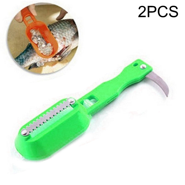 Raschietto per pesce da cucina, 2 pezzi, coltello per piallare a squame con coperchio, 20x5.2cm Pink, 20x5.2cm Green, 20x5.2cm Blue