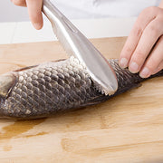 Coltello per piallare a squame di pesce, raschietto per pesce a dente di sega bidirezionale in acciaio inossidabile essenziale da cucina, 22.5x3cm