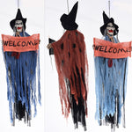 Halloween Hang Ghost Resina Elettrica Skull Bar Porta Benvenuto Fantasma Voce Scheletro Puntelli Decorazioni, Electric Skull(Dark Blue), Electric Skull(Orange)