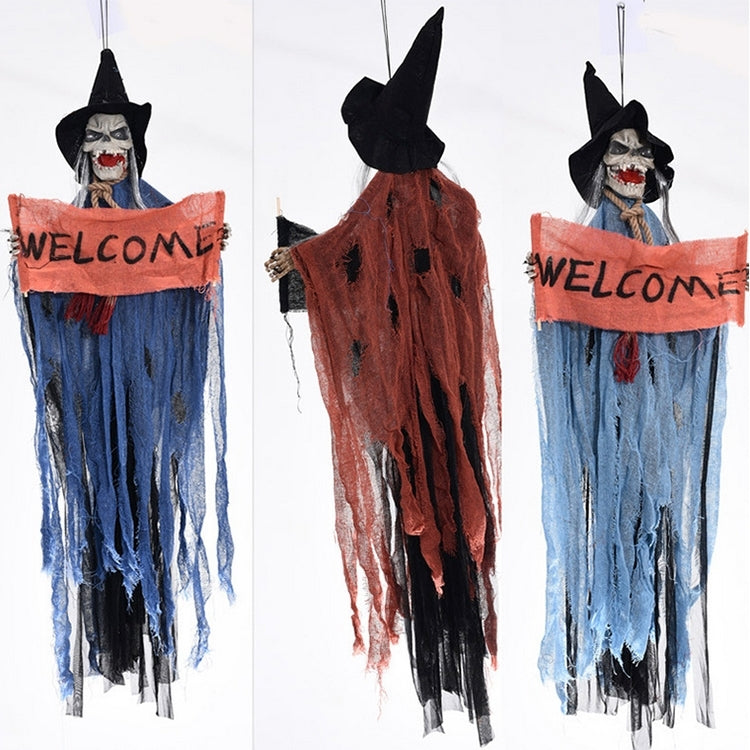 Halloween Hang Ghost Resina Elettrica Skull Bar Porta Benvenuto Fantasma Voce Scheletro Puntelli Decorazioni, Electric Skull(Dark Blue), Electric Skull(Orange)