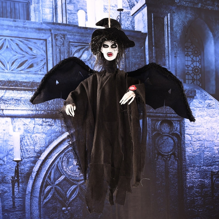 Suono spaventoso del fantasma volante sospeso e movimento per le decorazioni di Halloween, Hanging Ghost(Black), Hanging Ghost(Grey), Hanging Ghost(White)