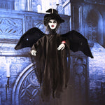 Suono spaventoso del fantasma volante sospeso e movimento per le decorazioni di Halloween, Hanging Ghost(Black), Hanging Ghost(Grey), Hanging Ghost(White)